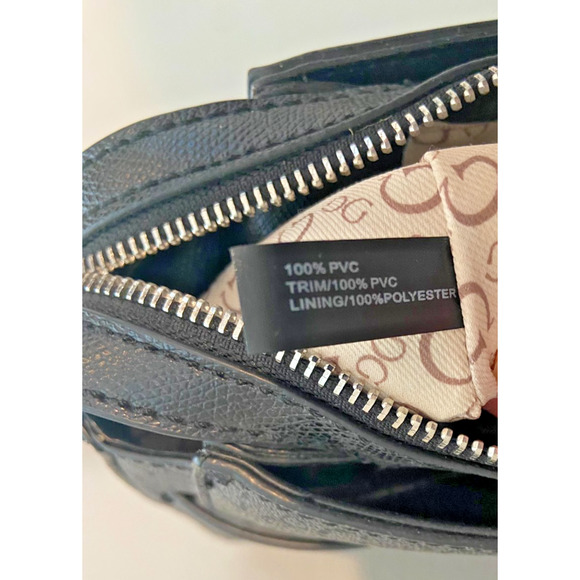 NWT GUESS PURSE/ COAL BOOKER HANDBAG/ GUESS DARK LIGHT GRAY PURSE, 11"H x 13"W - Picture 10 of 13